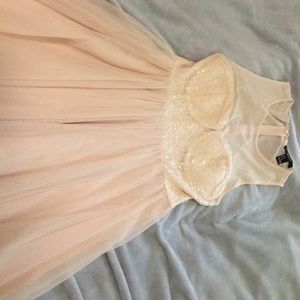 peach/cream homecoming dress